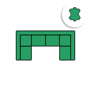 U-Form-Sofa – Leder